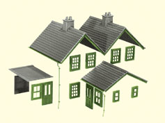 Peco OO LK78 Kit 1 Windows Doors Gutters Downpipes etc